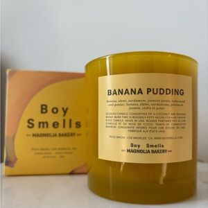 Boy Smells Banana Pudding Scented Candle - Yellow